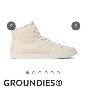 NEVER WORN HIGH TOP GROUNDIES (cream)